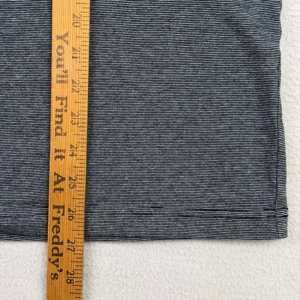 Original Penguin Polo Shirt Mens L Gray Striped Heritage Slim‎ Fit Short Sleeve